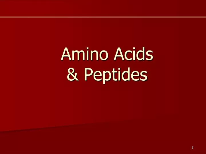 amino acids peptides