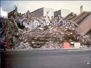 Terremoto del 85.