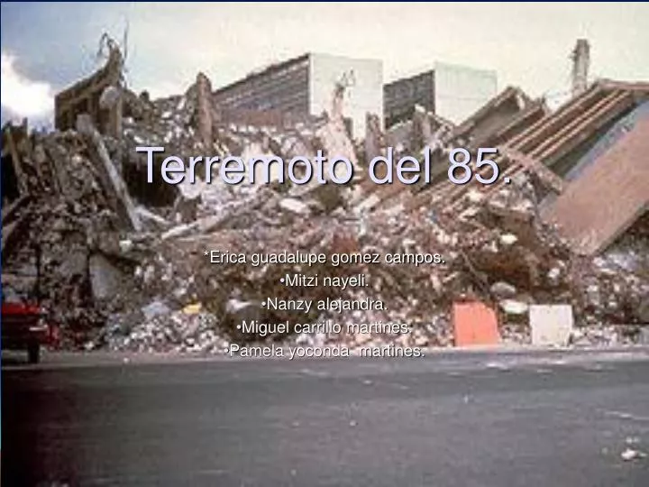 terremoto del 85