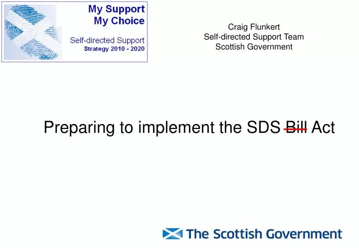 preparing to implement the sds bill act