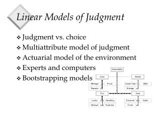 Linear Models of Judgment