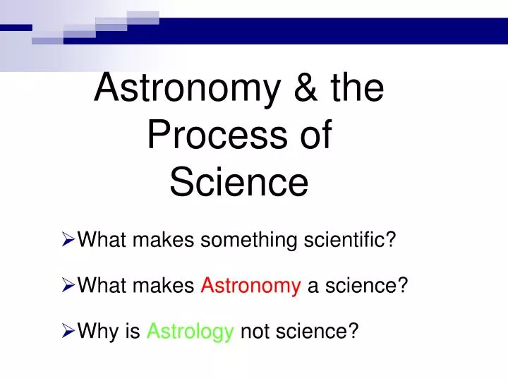 astronomy the process of science