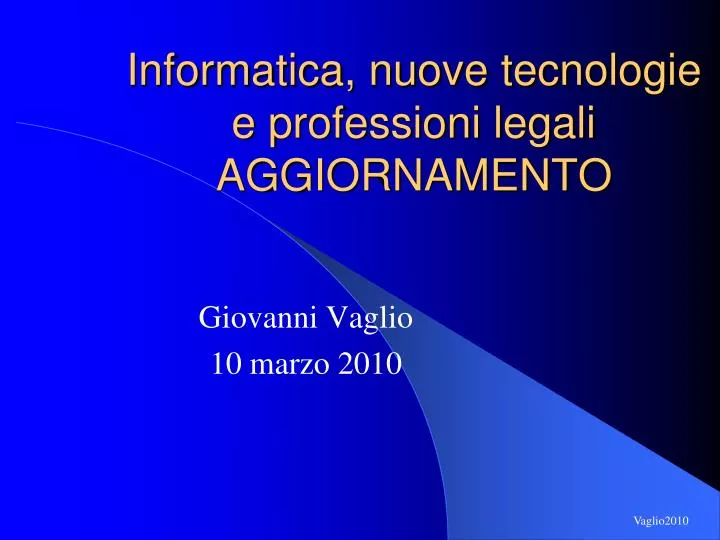 informatica nuove tecnologie e professioni legali aggiornamento
