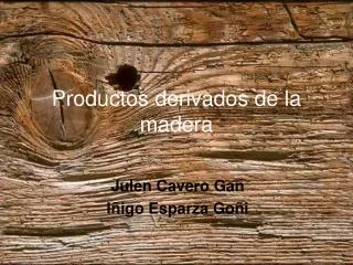 Productos derivados de la madera