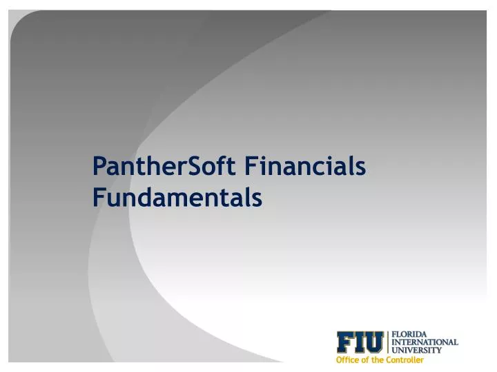 panthersoft financials fundamentals