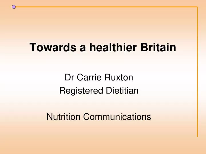 towards a healthier britain