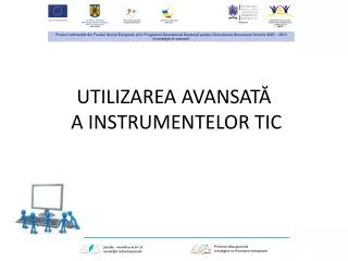 utilizarea avansat a instrumentelor tic
