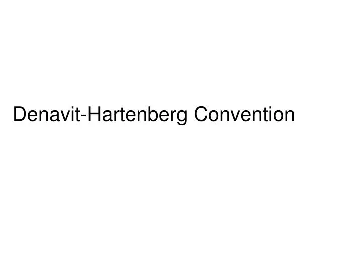 denavit hartenberg convention