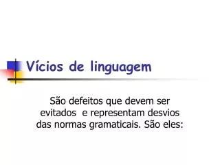 v cios de linguagem