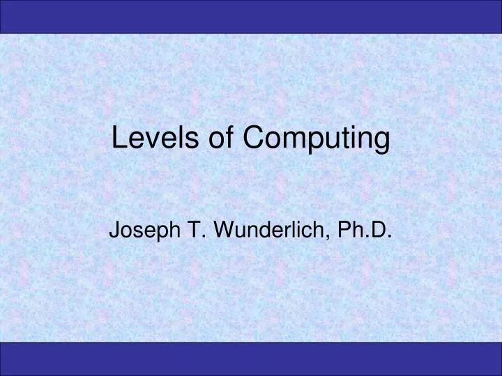 levels of computing