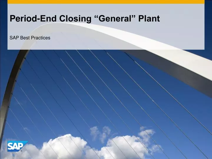 period end closing general plant