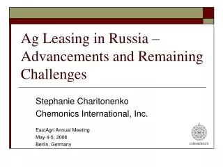 Ag Leasing in Russia – Advancements and Remaining Challenges