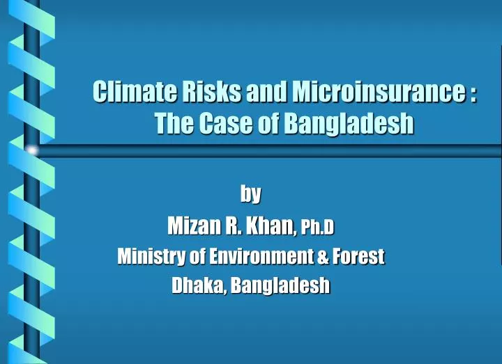 climate risks and microinsurance the case of bangladesh