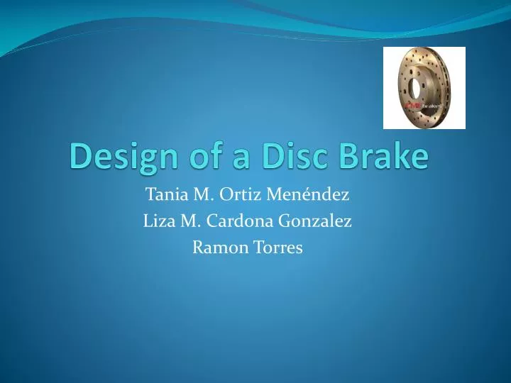 design of a disc brake