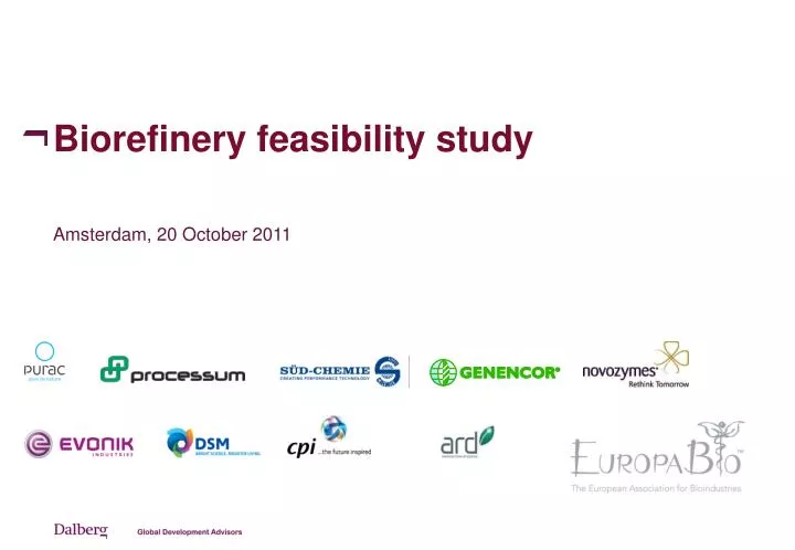 biorefinery feasibility study