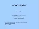 GCOOS Update - slide 1