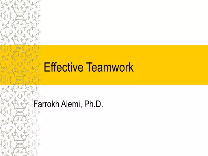 effective teamwork