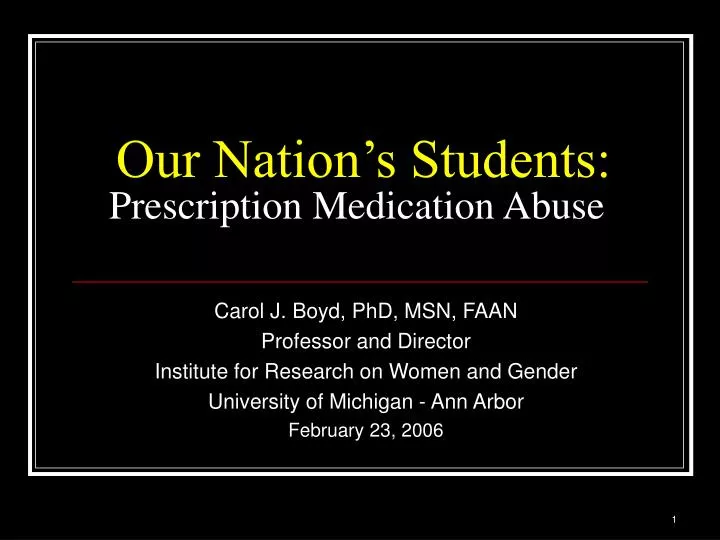 our nation s students prescription medication abuse