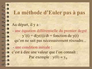 la m thode d euler pas pas