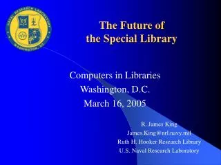 The Future of the Special Library