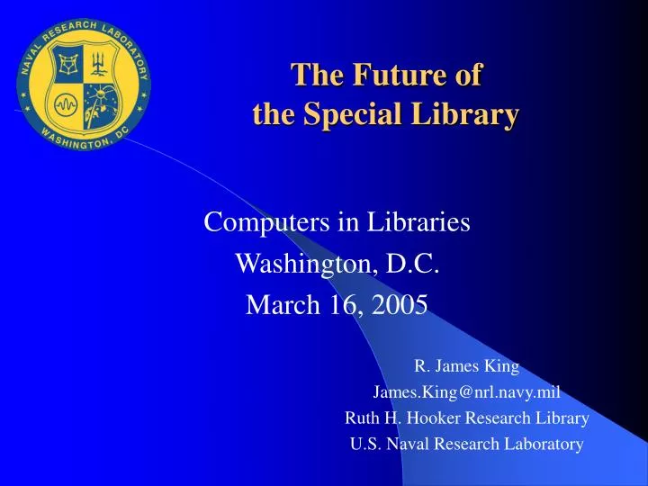 the future of the special library