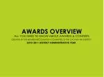 AWARDS OVERVIEW - slide 1