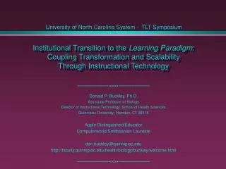 Institutional Transition to the Learning Paradigm : Coupling Transformation and Scalability Through Instructional Tech