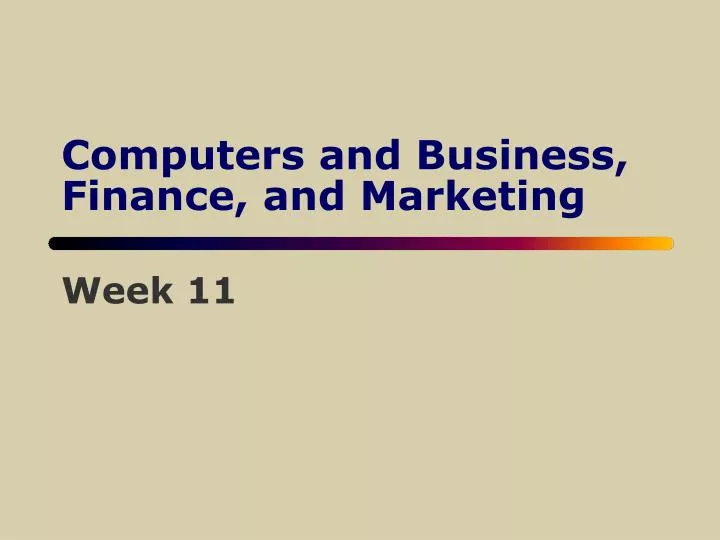 computers and business finance and marketing