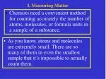 I. Measuring Matter - slide 1