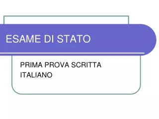 esame di stato