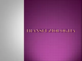 transfuziologija