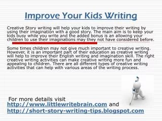 Improve Your Kids Writing