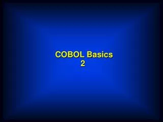 COBOL Basics 2