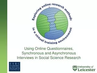 Using Online Questionnaires, Synchronous and Asynchronous Interviews in Social Science Research
