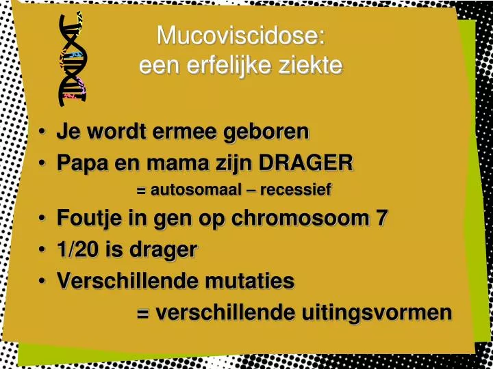 mucoviscidose een erfelijke ziekte