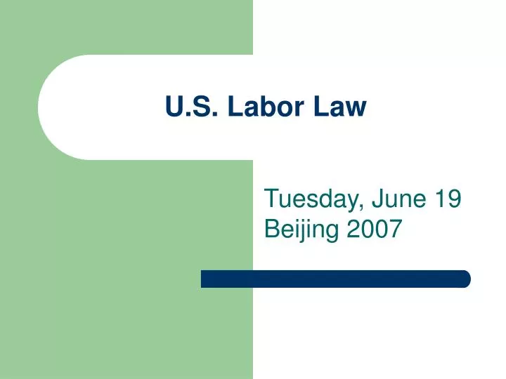 u s labor law
