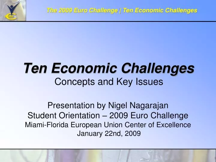 ten economic challenges
