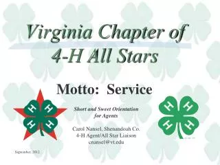 Virginia Chapter of 4-H All Stars