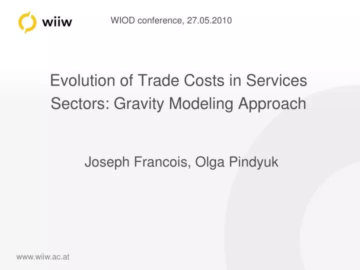 evolution of trade costs in services sectors gravity modeling approach