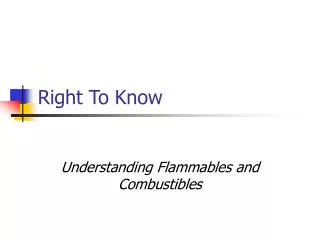 Right To Know