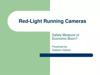 Red-Light Running Cameras