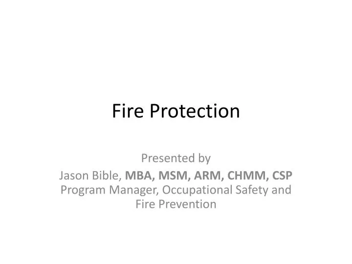 fire protection
