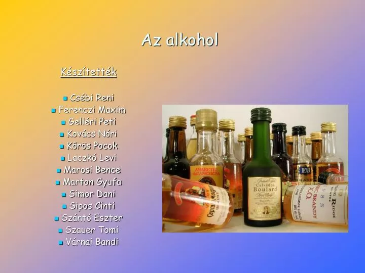 az alkohol