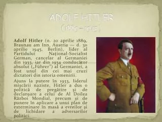 adolf hitler 1889 1945