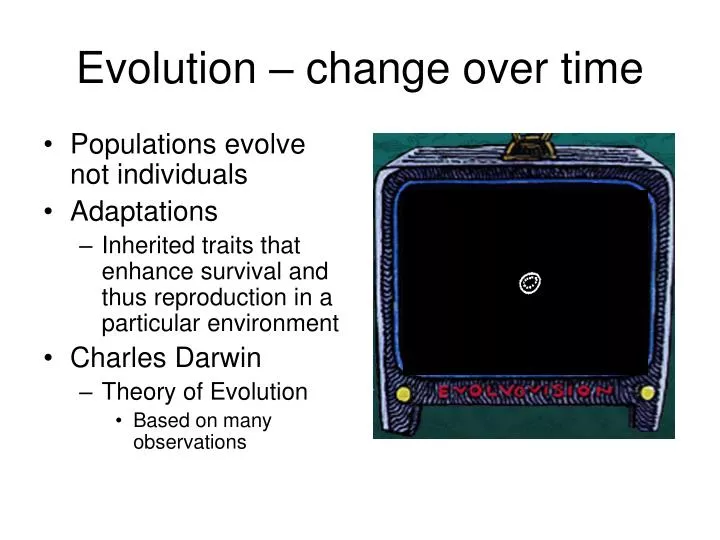 evolution change over time