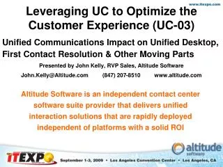 Leveraging UC to Optimize the Customer Experience (UC-03)