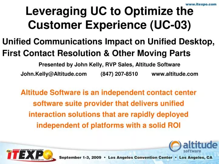 leveraging uc to optimize the customer experience uc 03
