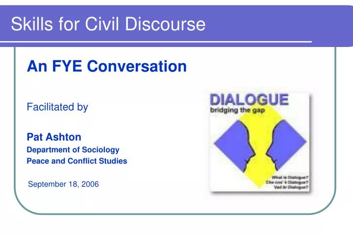 skills for civil discourse