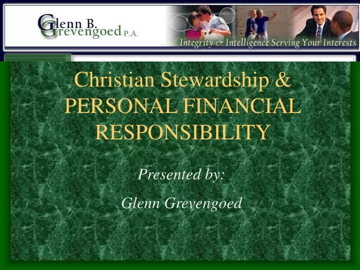 christian stewardship personal financial responsibility