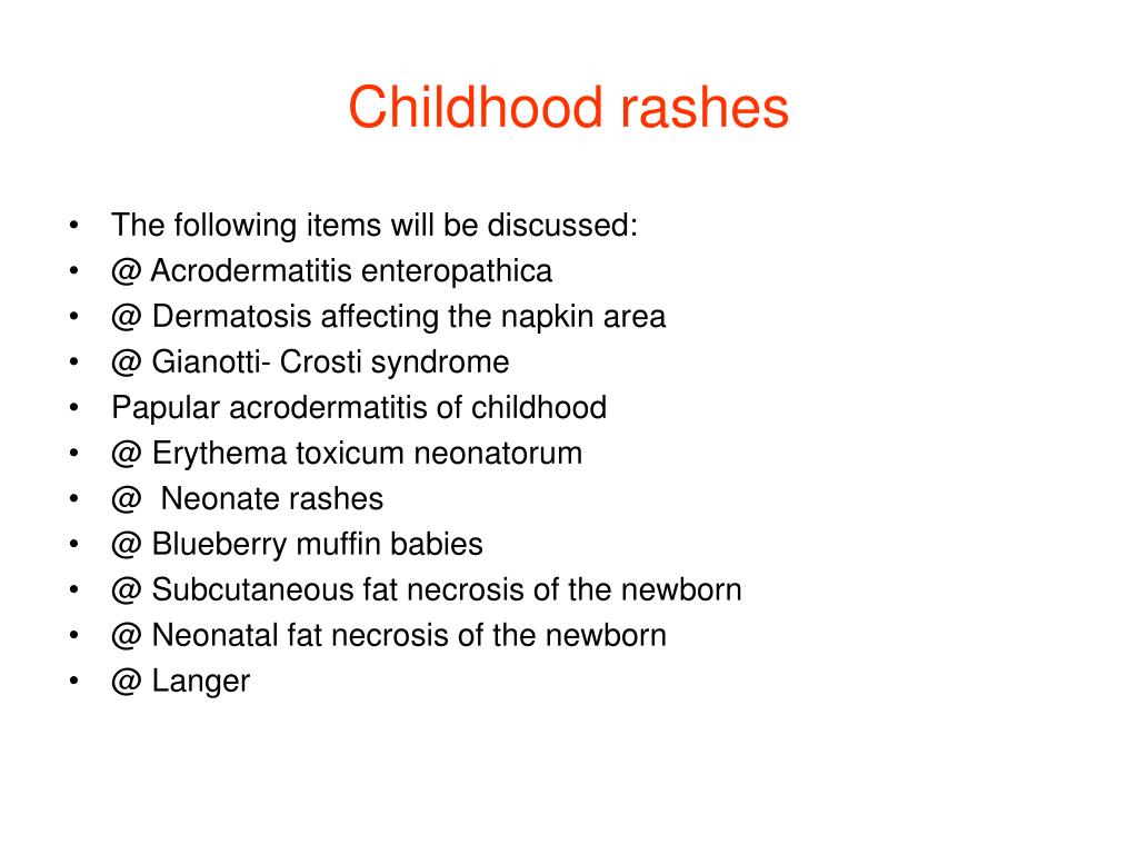 PPT - Childhood rashes PowerPoint Presentation, free download - ID:1177528